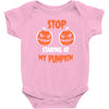 stop staring at my pumpkin Baby Bodysuit