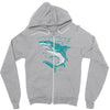 polygon shark Zipper Hoodie