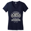 vintage quality without compromise 1975 aged to perfection Women's V-Neck T-Shirt