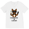 champagne and caviar V-Neck Tee
