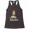 merry cristmas reindeer Racerback Tank