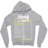 June Girl Facts Cancer Zipper Hoodie