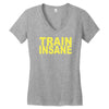 insane gym training bodybuilding workout keepfit weightlifting Women's V-Neck T-Shirt