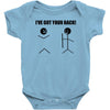 i've got your back t shirt tee funny novelty tee pun stick figure joke Baby Onesie