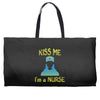 kiss a nurse Weekender Totes