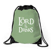 lord of the drinks Drawstring Bags