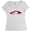 November Peeking Out Baby Girl Women's Triblend Scoop T-shirt