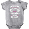 baking   it's ok to stare at my cupcakes Baby Bodysuit