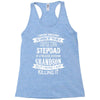 Super Cool Stepdad Of A Freaking Awesome Grandson Racerback Tank