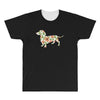 dachshund flower All Over Men's T-shirt