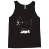 jaws chalk board movie licensed cotton blend adult Tank Top