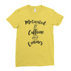 motivated by caffeine and canines Ladies Fitted T-Shirt