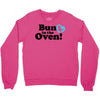 Bun in the Oven with Heart Baby Boy Crewneck Sweatshirt
