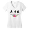 Bae Best Auntie Ever Friends Tv Show Parody Women's V-Neck T-Shirt