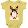 santa reindeer penguin christmas Baby Onesie