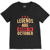 legends are born in october V-Neck Tee