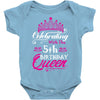 Celebrating With the 5th Birthday Queen Baby Onesie