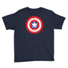 captain america dying bleeding logo Youth Tee