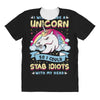 I Wish I Were a Unicorn So I Could Stab Idiots with My Head All Over Women's T-shirt