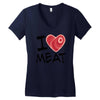 i love meat Women's V-Neck T-Shirt
