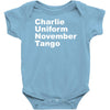 charlie uniform november tango Baby Onesie