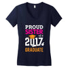 Class of 2017 Proud Sister Graduation Women's V-Neck T-Shirt