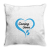 coming soon baby boy maternity design Throw Pillow
