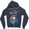 who loves husky Zipper Hoodie