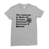 The Universe Is Made Of Protons, Neutrons, Electrons, Morons Ladies Fitted T-Shirt
