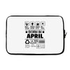 Born In April Laptop sleeve