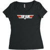 top gun logo cool retro Women's Triblend Scoop T-shirt