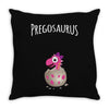 Pregosaurus Girl Throw Pillow