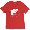 yin yang shark V-Neck Tee