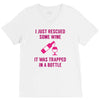 rescued some wine V-Neck Tee