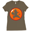 Kid Goku Kamehameha 4 Star Ladies Fitted T-Shirt