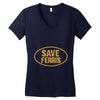 save ferrıs Women's V-Neck T-Shirt