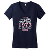 sassy fabulous since 1973 birthday gift Women's V-Neck T-Shirt