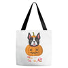 haloween french bulldog Tote Bags