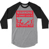 warning if zombies chase us i'm tripping you 3/4 Sleeve Shirt