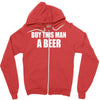 buy this man a beer Zipper Hoodie