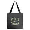 spelin chanp best trending Tote Bags