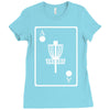 disc golf ace card target chains frisbee basket Ladies Fitted T-Shirt