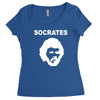 socrates brazil 70s football world cup legend retro Women's Triblend Scoop T-shirt