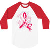 breast cancer awareness hope ribbon heart 3/4 Sleeve Shirt