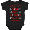 adapt or die encoded (white) Baby Bodysuit