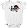 pulp fiction cartoon ideal birthday present or gift Baby Onesie