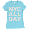 nyc all day Ladies Fitted T-Shirt