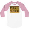 caution skinhead, ideal birthday gift or present 3/4 Sleeve Shirt