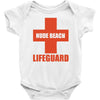 nude beach   lifeguard Baby Bodysuit