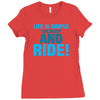 Eat Sleep Ride Ladies Fitted T-Shirt